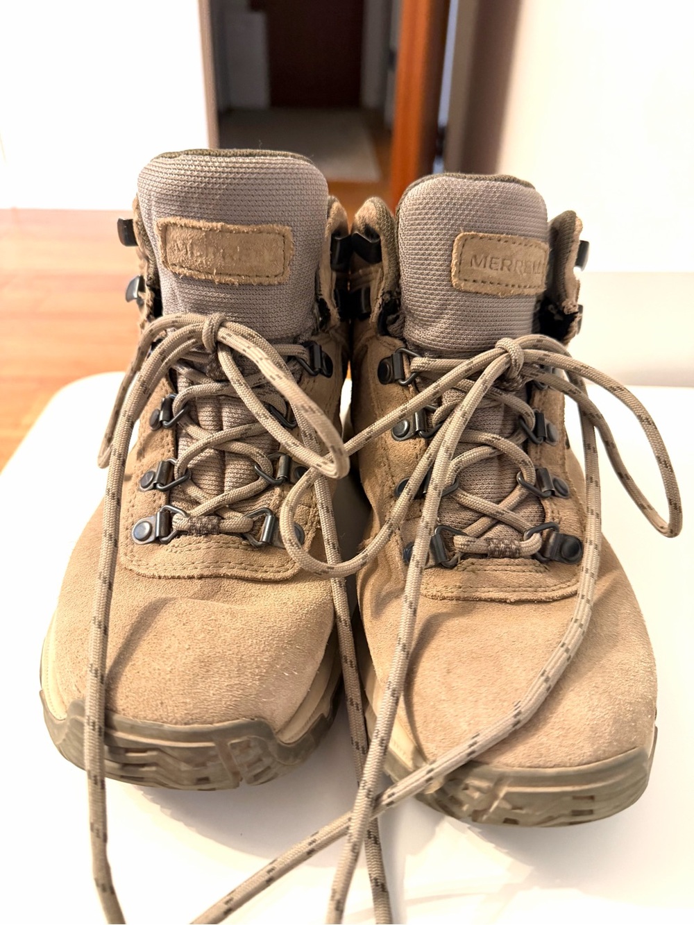 Merrell Erie Mid Waterproof Hiking Boots, Brindle, Women's 6.5